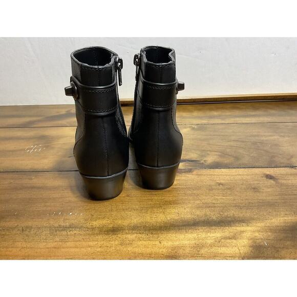 Coach Signature DENI LTR-SIG Bootie Black Size 6 B Coated Canvas Leather - Picture 8 of 12